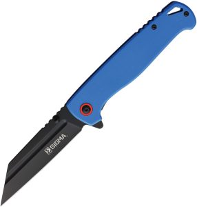 Falcon Linerlock Blue 3.75in 8CrMoV13 Blade Folding Knife