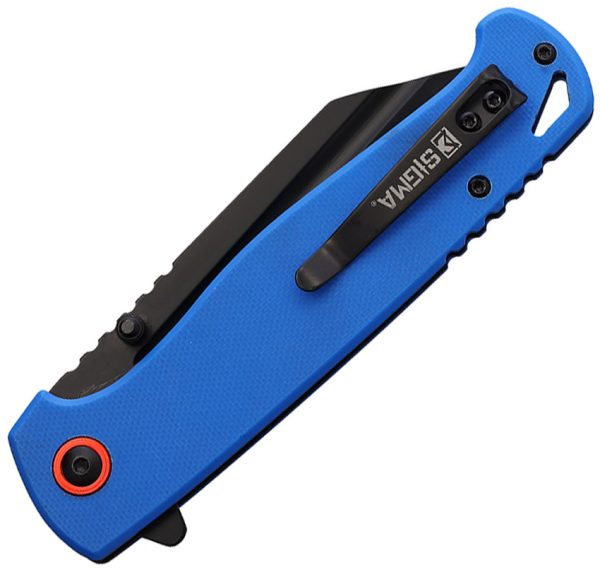 Falcon Linerlock Blue 3.75in 8CrMoV13 Blade Folding Knife