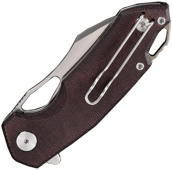 FerraMonster Glideman Linerlock Folding Knife 3" 154CM Micarta Red