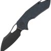 FerraMonster Glideman Linerlock Folding Knife 3" 154CM Blue Micarta