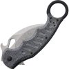 Fox Karambit Linerlock Folding Knife 3" Stonewash N690 Black