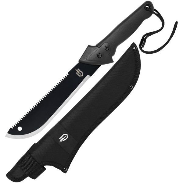 Gerber Gator Machete Jr 11.25" Black Sawback w/ Sheath