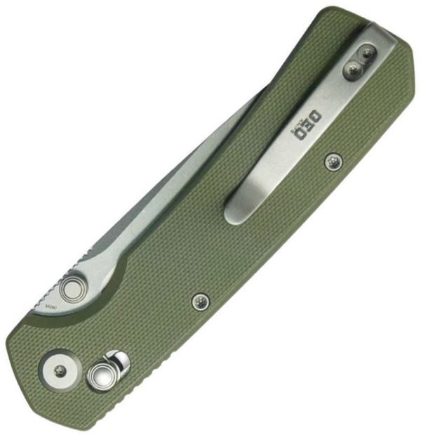 GEO Knife Blaze Crossbar Lock Folding Knife Green G10 3.3"