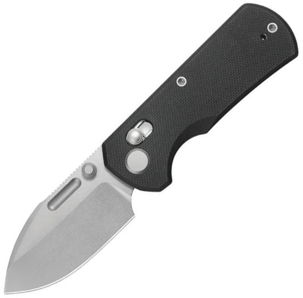 GEO Knife Belluf Crossbar Lock Black Folding Knife 2.38" Bohler M390