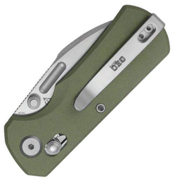 GEO Knife Belluf Crossbar Lock Folding Knife 2.38" Bohler M390 Green G10