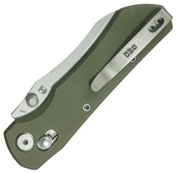 GEO Knife Komodo Crossbar Lock Folding Knife Green G10 3.13" Blade