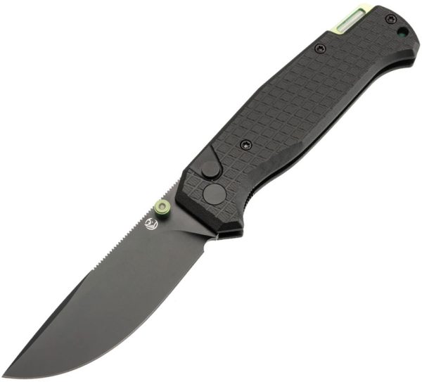 Glow Rhino McGuire Button Lock Folding Knife S35VN Black 3.5"