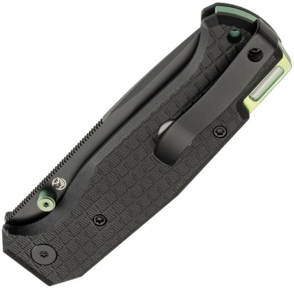 Glow Rhino McGuire Button Lock Folding Knife S35VN Black 3.5"