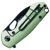 Giant Mouse Riv Framelock Folding Knife Mint Titanium S90V