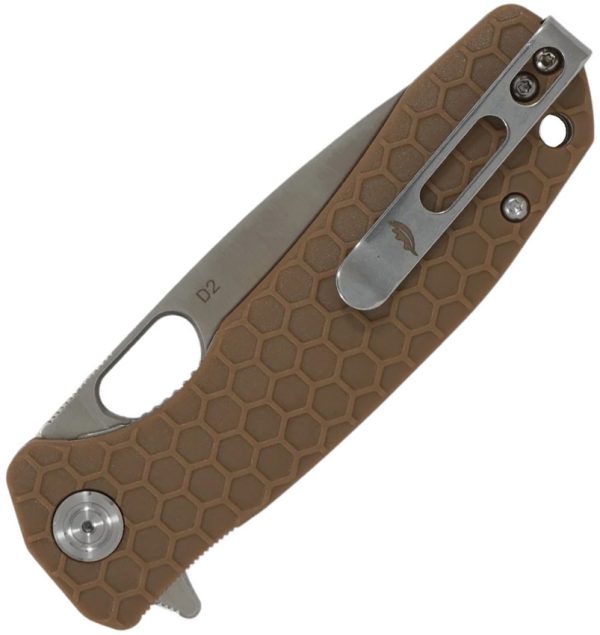 Honey Badger Large Linerlock Folding Knife 3.63" 14C28N Tan