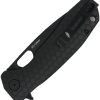 Honey Badger Large Linerlock Folding Knife 3.63" Black DLC