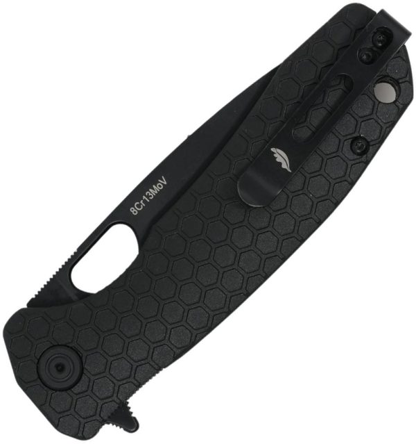 Honey Badger Large Linerlock Folding Knife 3.63" Black DLC