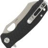 Honey Badger Medium Wharncleaver Folding Knife Black 3.13" 14C28N