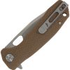 HB1732_add_01 Honey Badger Medium Linerlock Tanto Folding Knife Tan 3.13"