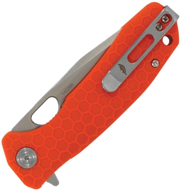 Honey Badger Medium Linerlock Tanto Folding Knife Orange