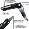 Heibel Knives Blackhawk Linerlock Folding Knife 3.5" D2 Black