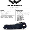 Heibel Knives Blackhawk Linerlock Folding Knife 3.5" D2 Black