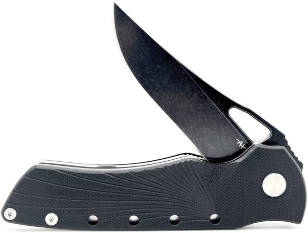 Heibel Knives Blackhawk Linerlock Folding Knife 3.5" D2 Black