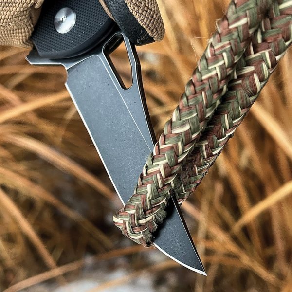 Heibel Knives Blackhawk Linerlock Folding Knife 3.5" D2 Black
