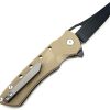 HBKBLKBT_add_04 Heibel Knives Blackhawk Linerlock Folding Knife Tan G10 3.5" D2