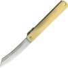 Higonokami Folding Knife Blue Paper Steel Brass Handle