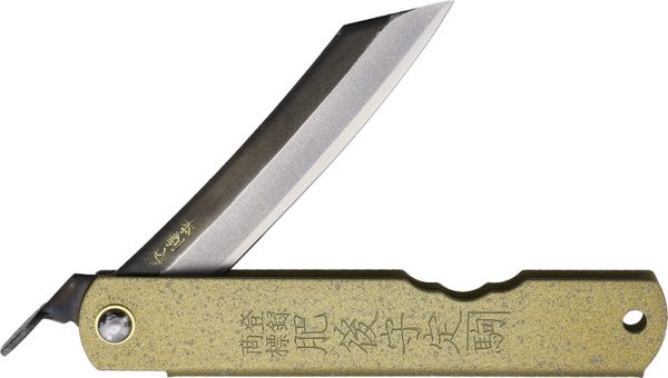 Higonokami No 1 Folding Knife SK5 Carbon Steel Bronze 3"