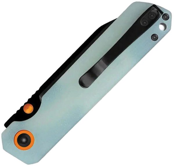 HX Outdoors Hyla Button Lock Folding Knife 2.9" Jade G10