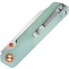 HX Outdoors Hyla Button Lock Folding Knife 2.9" 14C28N Jade G10