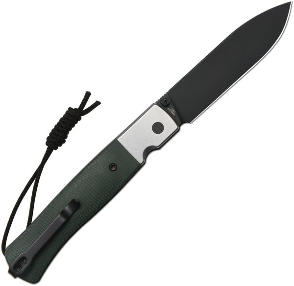 CJRB Glacier Button Lock Folding Knife Green Micarta 3.5"