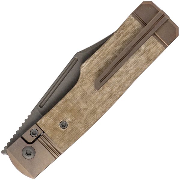 Jack Wolf Knives Gunslingerjack 3.25" S90V Green Linen Folding Knife