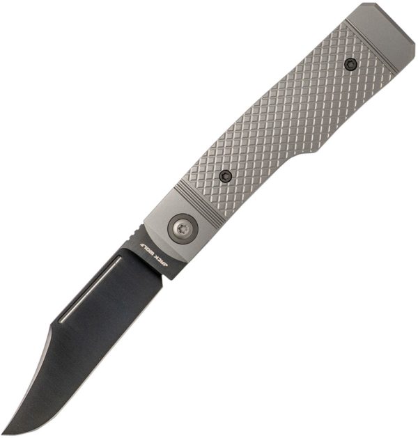 Jack Wolf Knives Gunslinger Folding Knife 3.25" S90V Gray Titanium