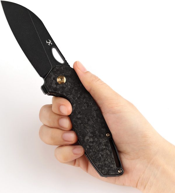 Kansept Model 6 Framelock Folding Knife 3.25" CPM-20CV Carbon Fiber