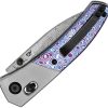 Kansept Knives Dako Folding Knife 3.25" Damascus Blade Crossbar Lock Timascus