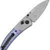 Kansept Knives Dako Folding Knife 3.25" Damascus Blade Crossbar Lock Timascus