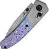 Kansept Knives Dako Folding Knife 3.25" Damascus Blade Crossbar Lock Timascus