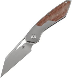 Kansept Strip Framelock Folding Knife 3.5" MagnaCut Brown