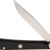 Kai USA Folding Steak Knife 3.25" 420J2 Black w/ Sheath
