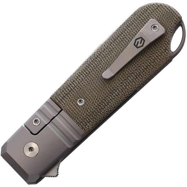 KARBON Ahoy Framelock 3.13" Bohler M390 Green Micarta Folding Knife