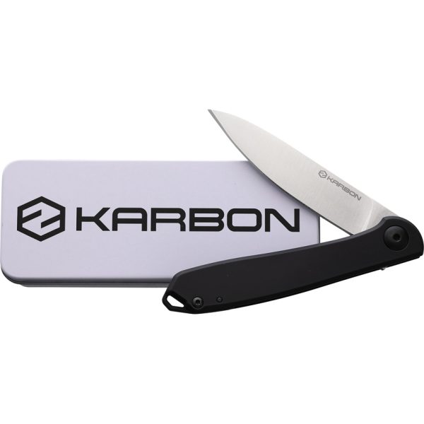 KARBON Tidbit Framelock Folding Knife 3" Black N690