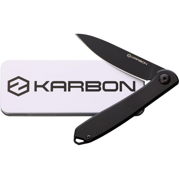 Karbon Tidbit Framelock Black 3" Folding Knife
