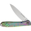 KARBON Tidbit Framelock Folding Knife 3" N690 Blade Floral Handle