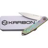 KARBON Tidbit Framelock Folding Knife 3" N690 Blade Floral Handle
