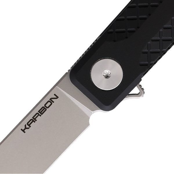 KARB111_add_04 Karbon Beatnik Framelock 14C28N 3.25" Black Folding Knife