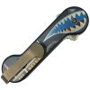 KeyBar Ti Stealth Bomber Key Organizer, 3.5" Overall, Midnight Titanium