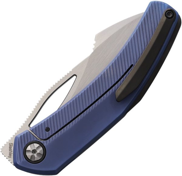 KETM0132_add_01 Ketuo Slashley Framelock Folding Knife Blue Titanium 3.25" Blade
