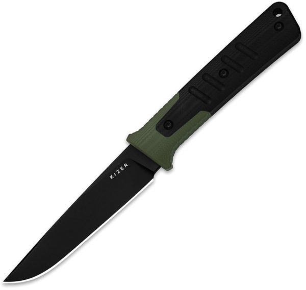 Kizer Cutlery Area Eight Fixed Blade 4.25" Black/OD Green