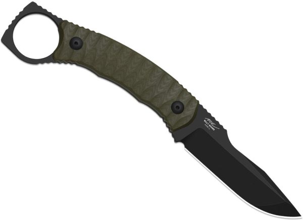 KI1115A1_add_02 Kizer Cutlery Billy Bones Fixed Blade 3.5" Black PVD AEB-L OD Green