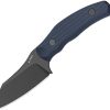 KI1116A1 Kizer Cutlery Bulldog Fixed Blade 3" 14C28N Blue G10 with Sheath