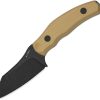 Kizer Cutlery Bulldog Fixed Blade 3" 14C28N Tan G10 w/ Sheath
