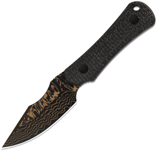 Kizer Cutlery Bone Fixed Blade Knife 3.25" Damascus Black w/ Sheath
